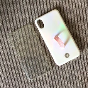 TWO iPhone XS Cases : Loopy (Opal/Iridescent Edition) & Insten (Clear)